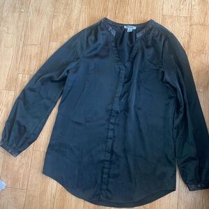 DKNY Women Black Button Down Shirt XS